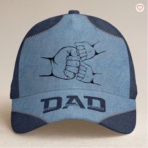 Dad The Man The Myth The Legend First Bump - Personalized Classic Cap