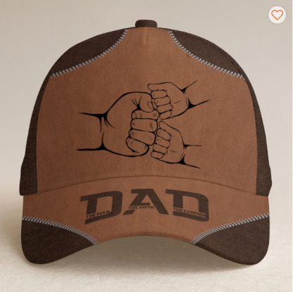 Dad The Man The Myth The Legend First Bump - Personalized Classic Cap