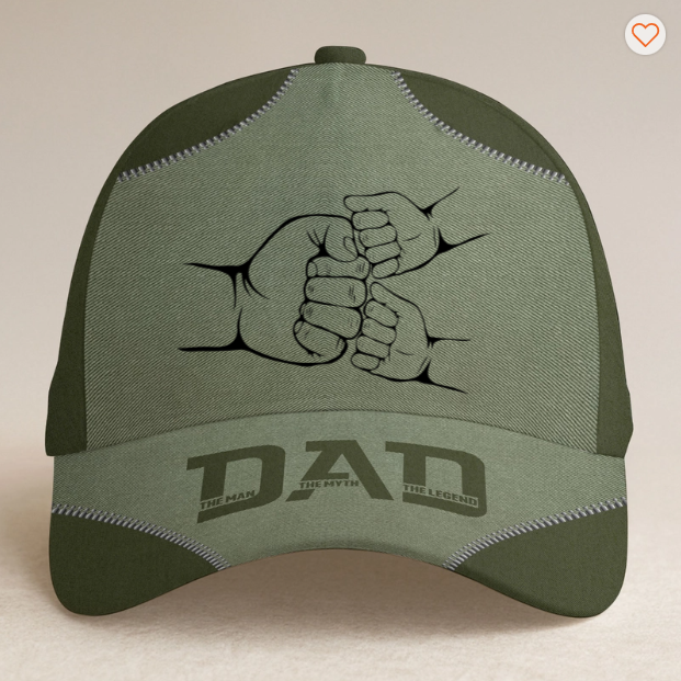 Dad The Man The Myth The Legend First Bump - Personalized Classic Cap