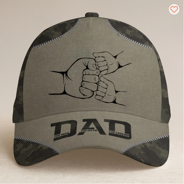 Dad The Man The Myth The Legend First Bump - Personalized Classic Cap