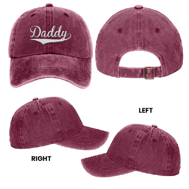 Custom Dad With Kids Names - Personalized Embroidered Distressed Hat