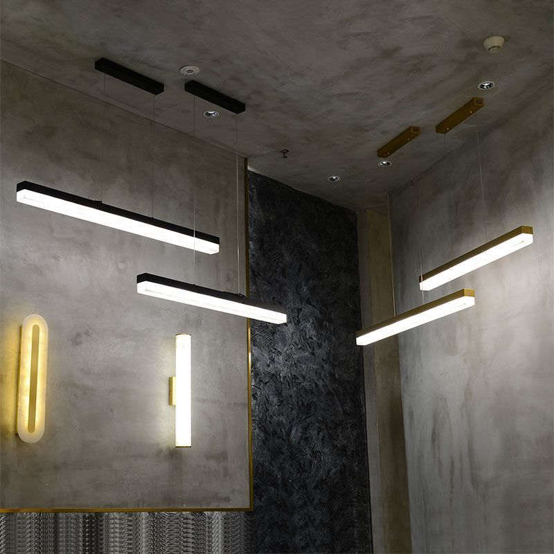 Alabaster Simple Linear Kitchen Island Chandelier-HiLamps