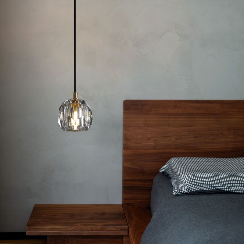 Bayfield Cristal Glass Cord Pendant-HiLamps