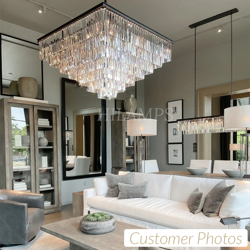 1920s Odeon Square Chandelier 22"