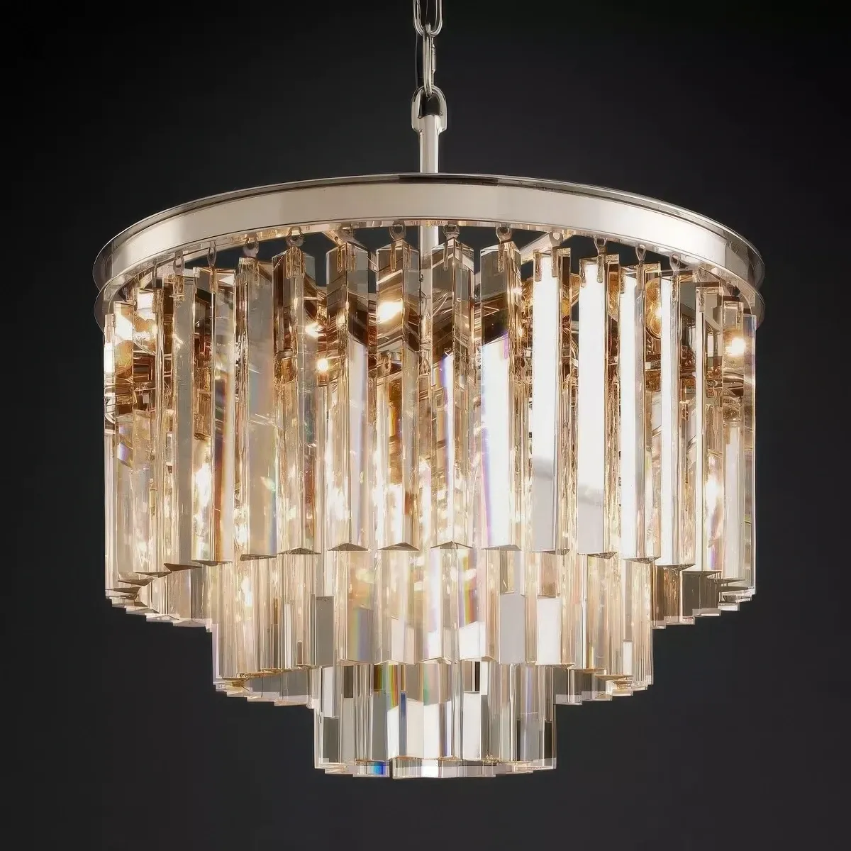 1920s Odeon Round Chandelier