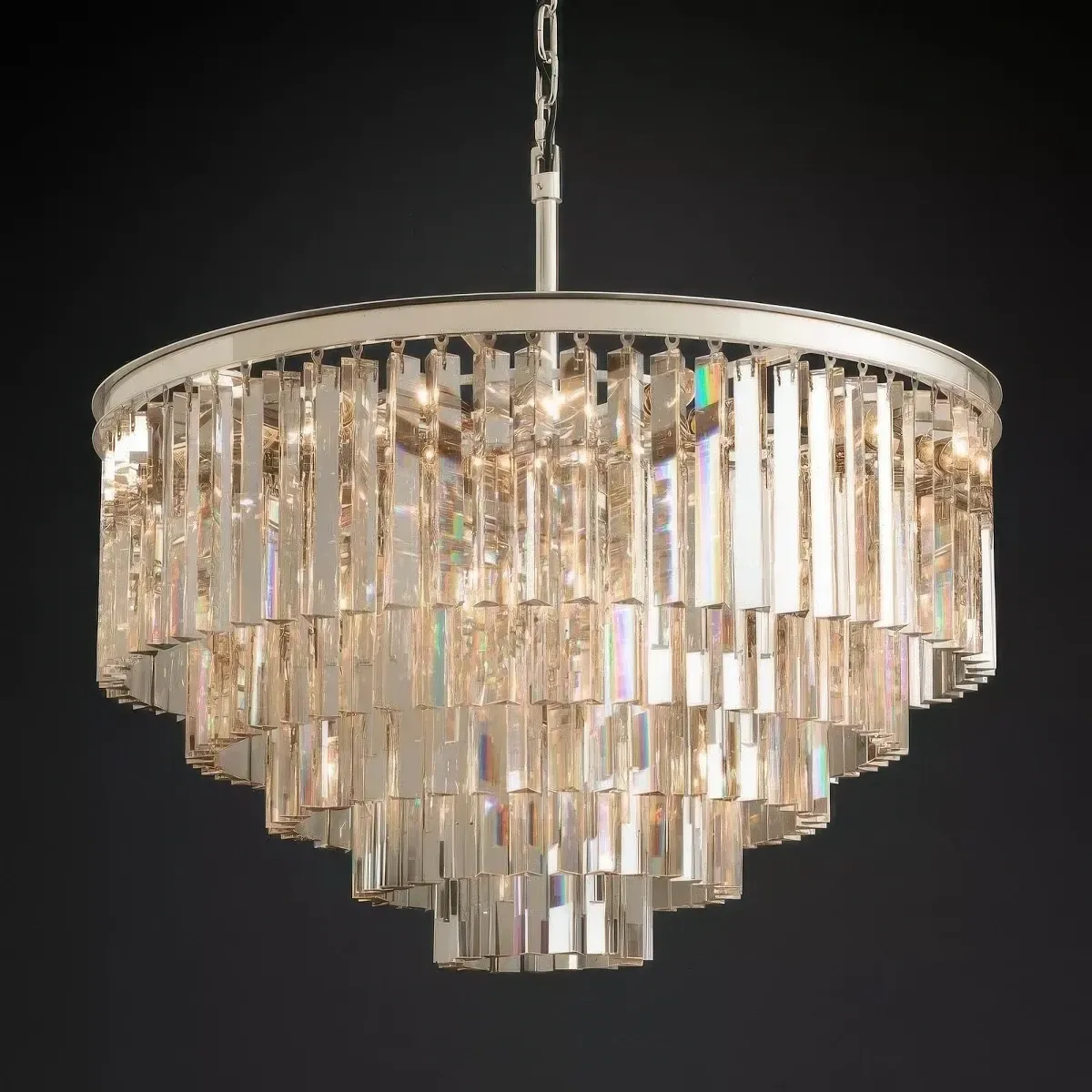 1920s Odeon Round Chandelier