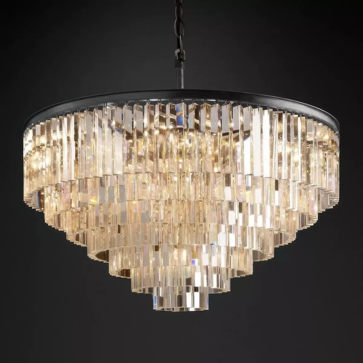 1920s Odeon Round Chandelier
