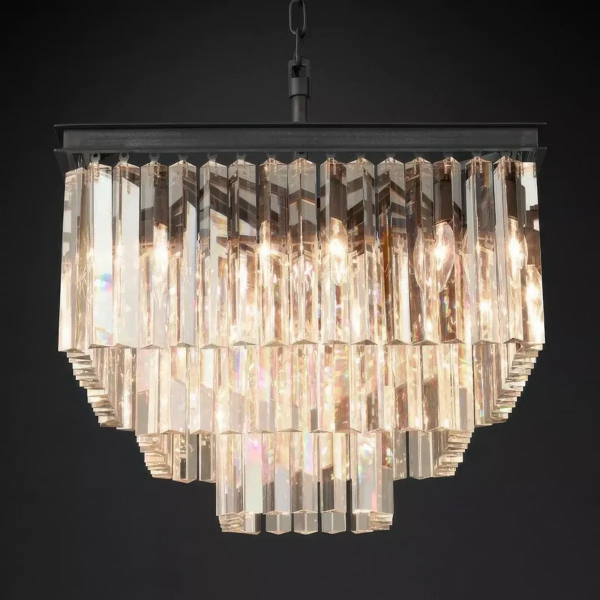 1920s Odeon Square Chandelier
