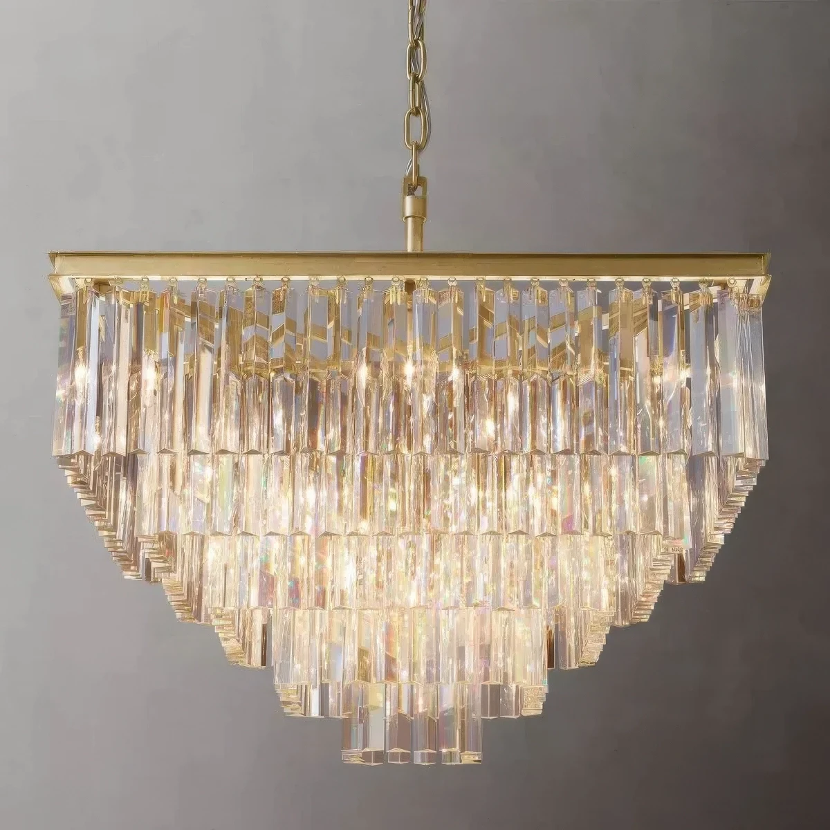 1920s Odeon Square Chandelier