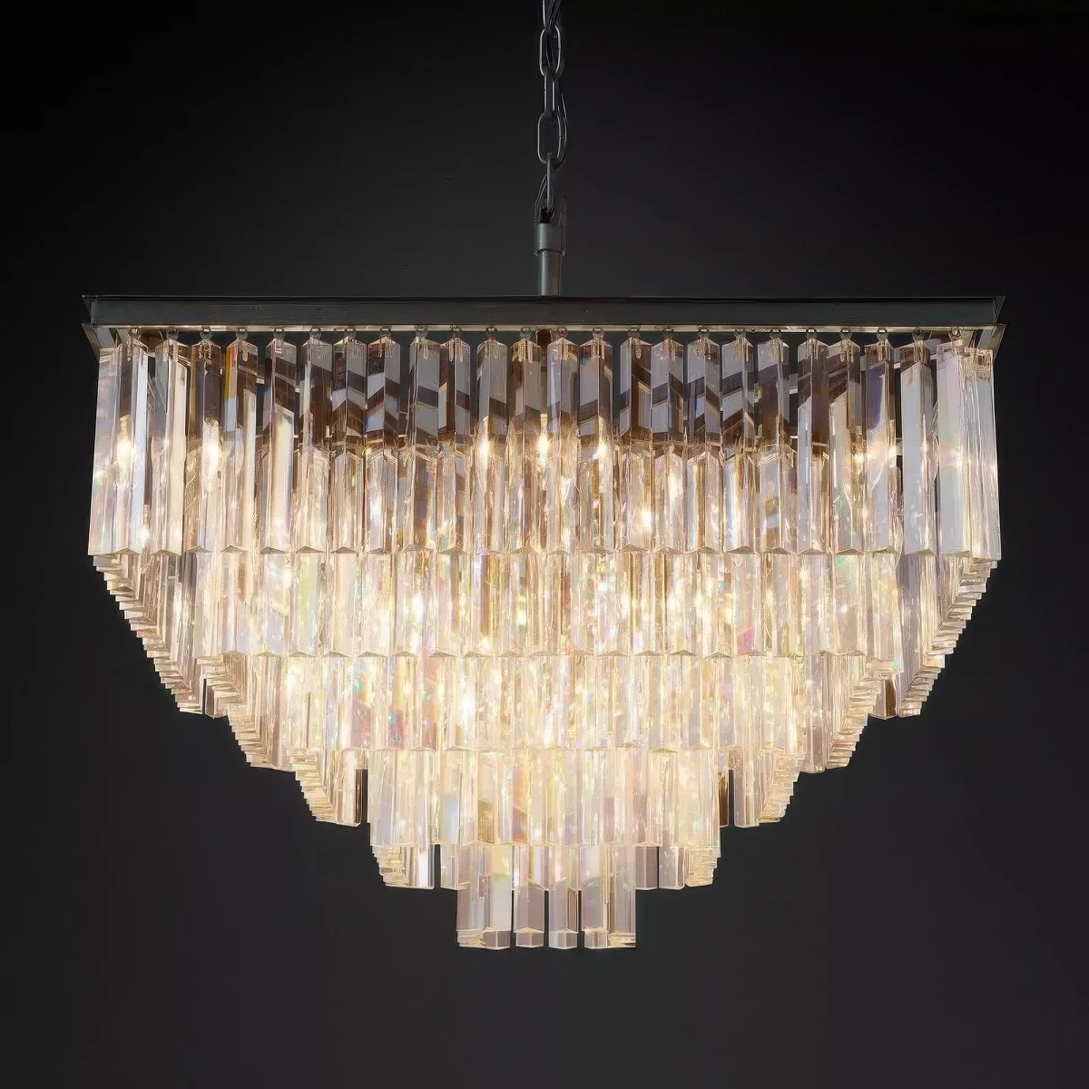 1920s Odeon Square Chandelier