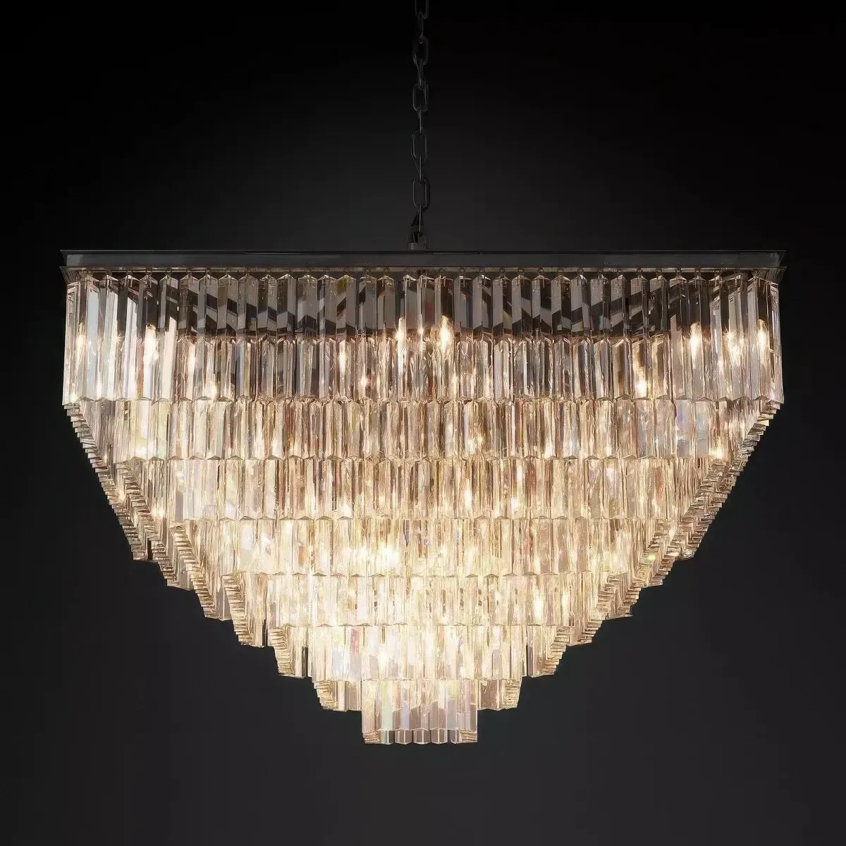1920s Odeon Square Chandelier