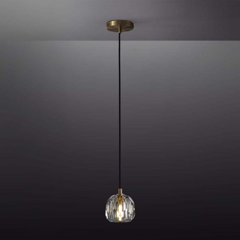 Bayfield Cristal Glass Cord Pendant-HiLamps