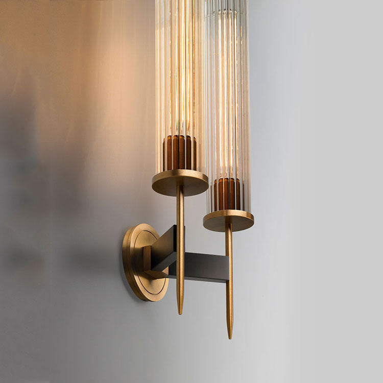 Alouette Brass Double Candle Sconce
