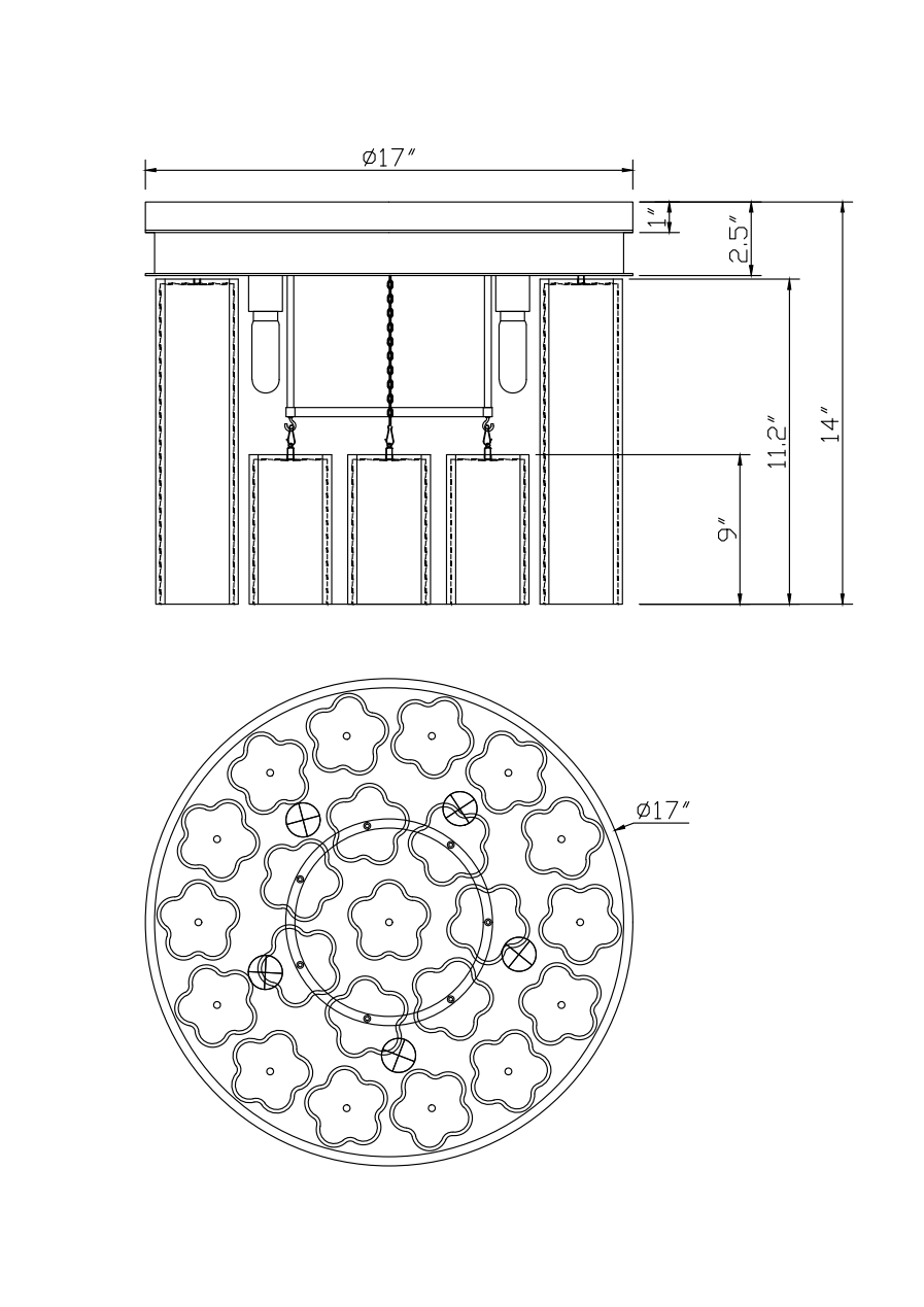 CIELO ROUND CHANDELIER 36"