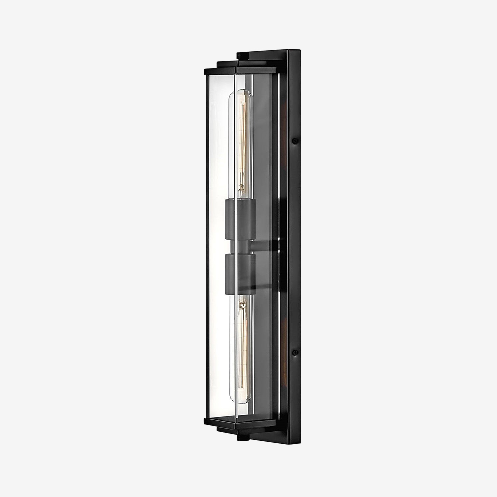 Minimalist Clear Shade Vanity Square Wall Sconce