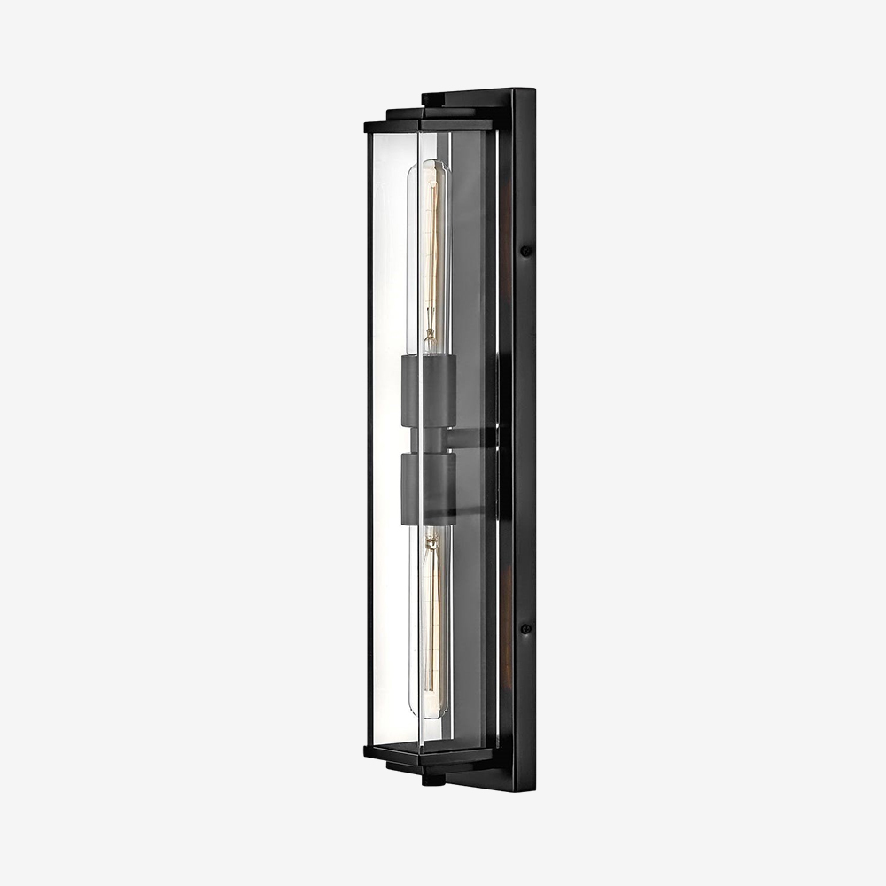 Minimalist Clear Shade Vanity Square Wall Sconce