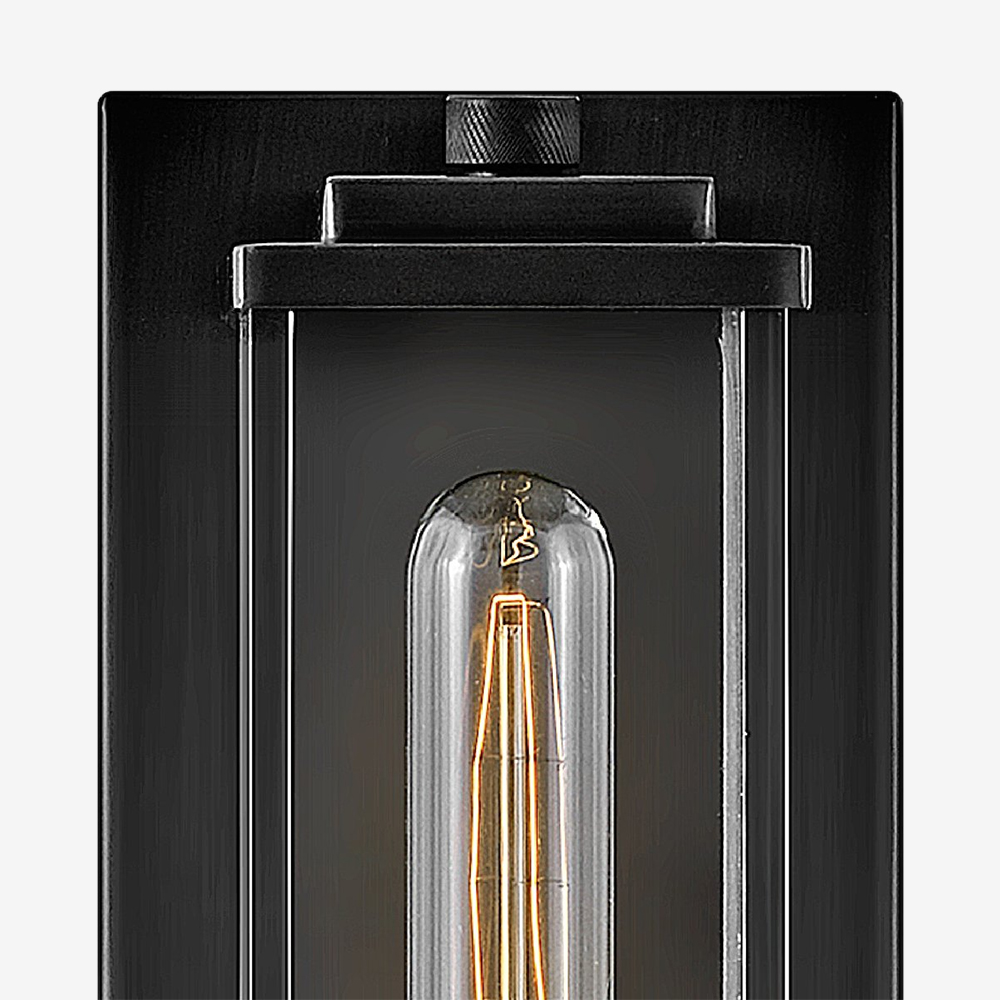 Minimalist Clear Shade Vanity Square Wall Sconce