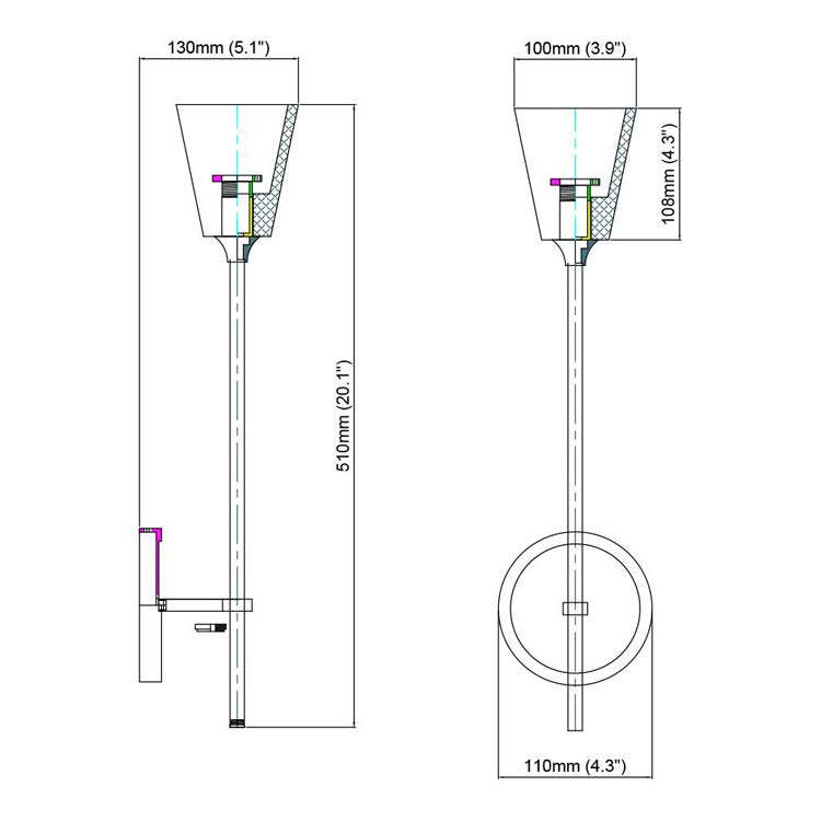 Torche De Verre Wall Sconce