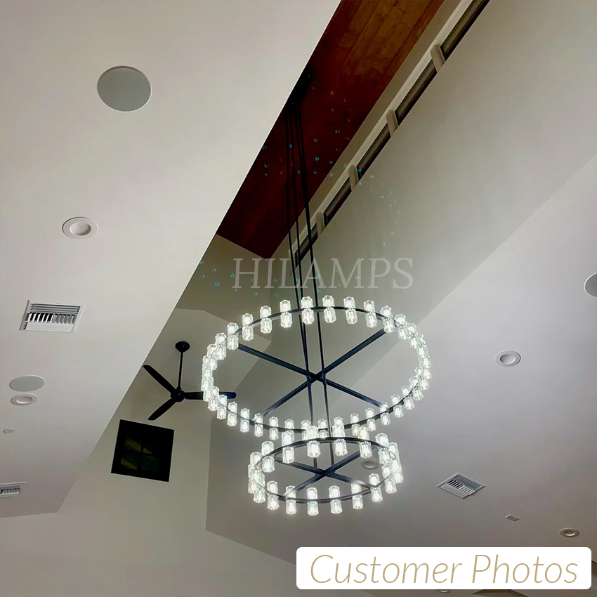 Arcachon LED Round 2 Tier Chandelier 60"