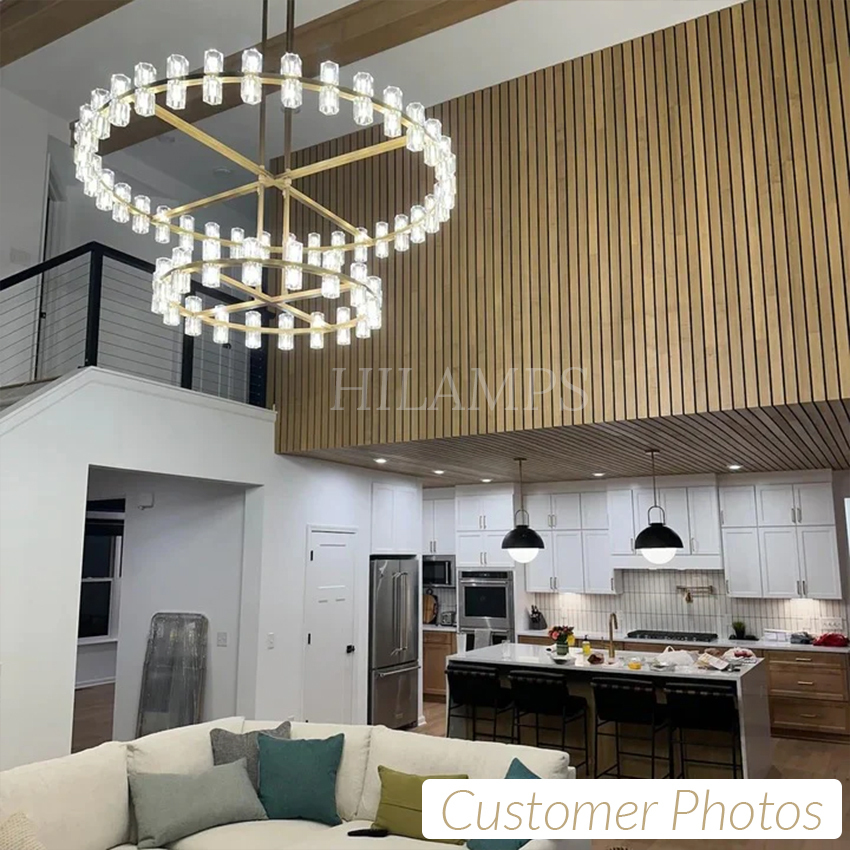 Arcachon LED Round 2 Tier Chandelier 60"