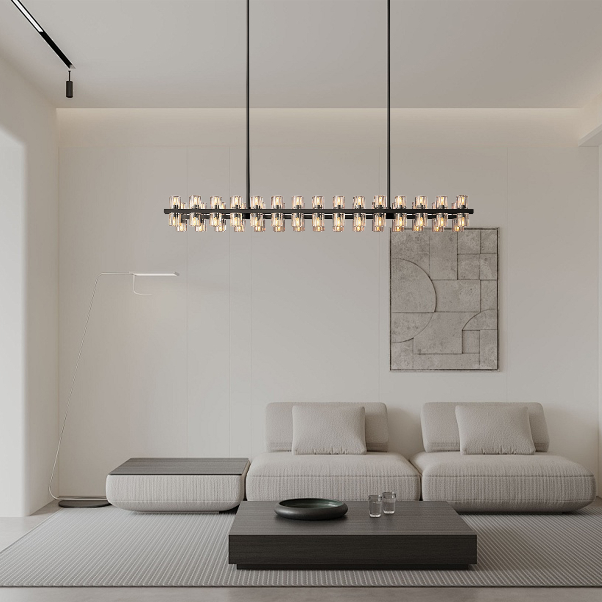 ARCACHON LED RECTANGULAR CHANDELIER 54"
