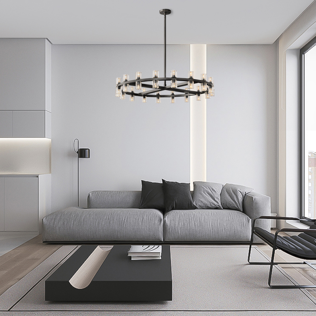 ARCACHON LED ROUND CHANDELIER 36"