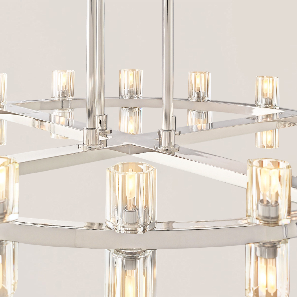ARCACHON LED ROUND TWO-TIER CHANDELIER 60"