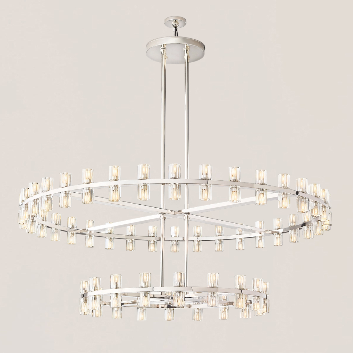 ARCACHON LED ROUND TWO-TIER CHANDELIER 60"