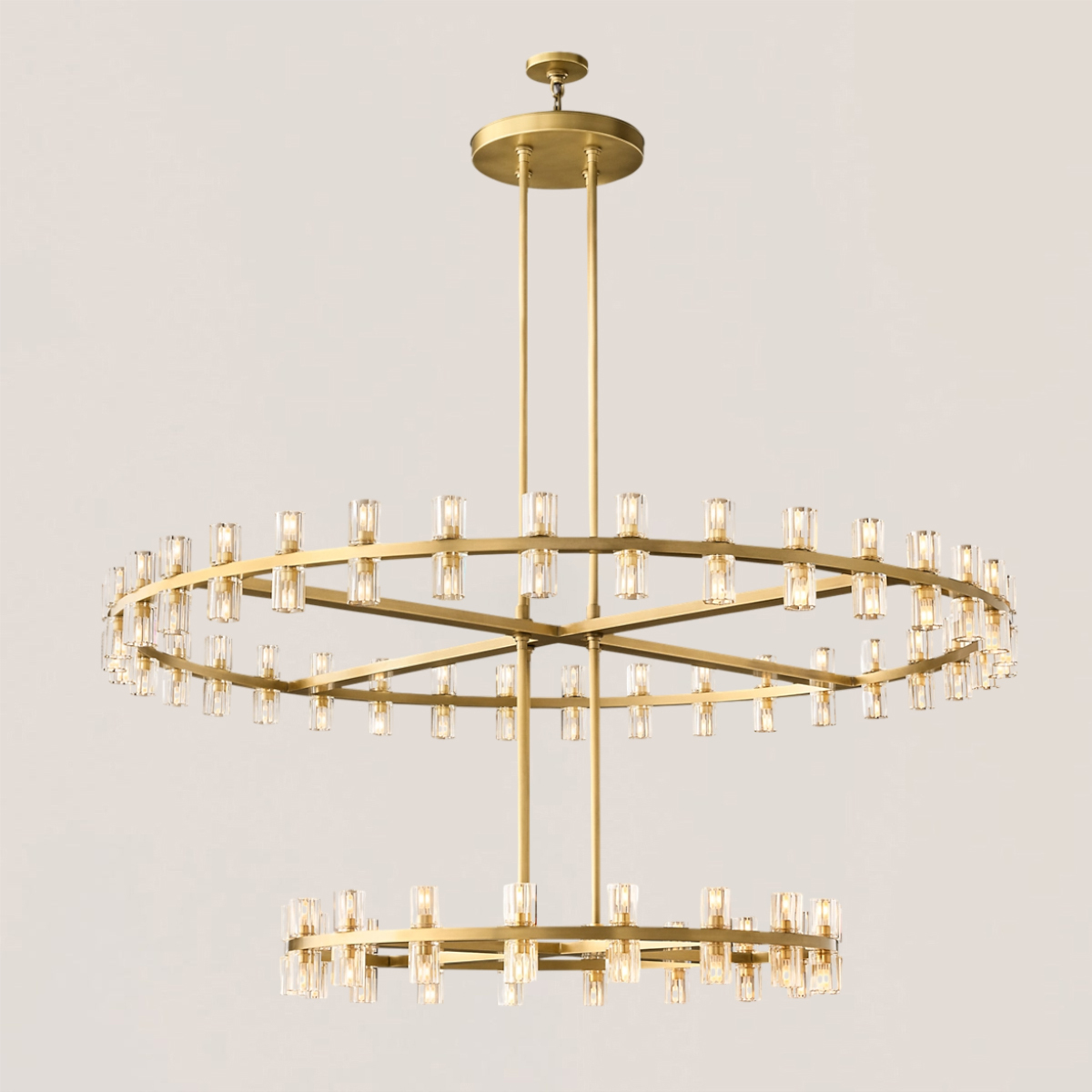 ARCACHON LED ROUND TWO-TIER CHANDELIER 60"