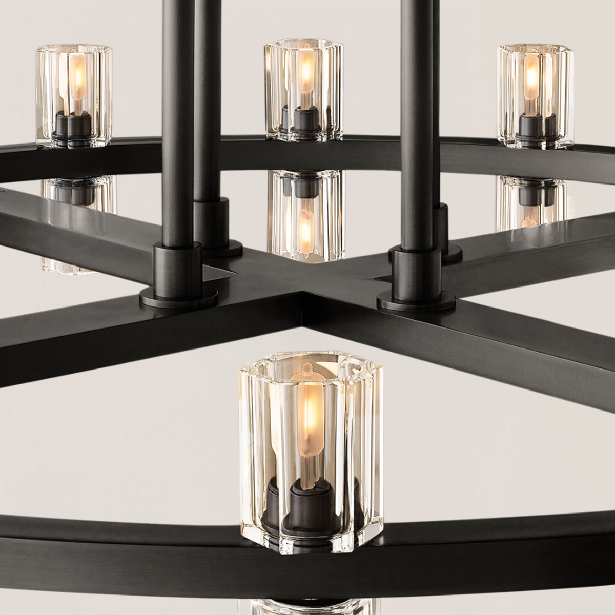 ARCACHON LED ROUND TWO-TIER CHANDELIER 60"