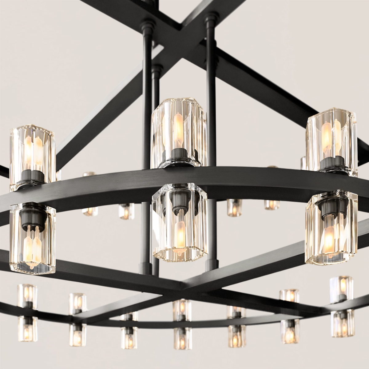 ARCACHON LED ROUND TWO-TIER CHANDELIER 60"