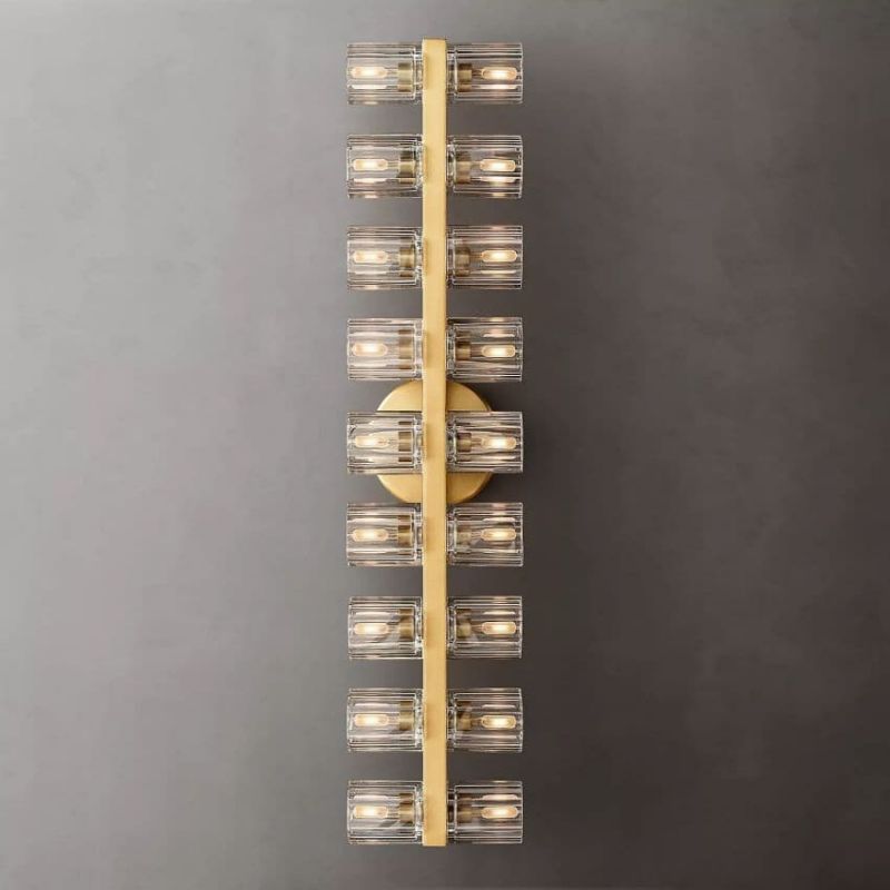 Avalon Glass 18 Lights Wall Sconce-HiLamps