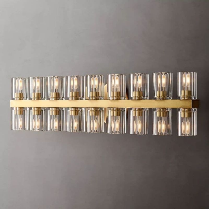 Avalon Glass 18 Lights Wall Sconce-HiLamps