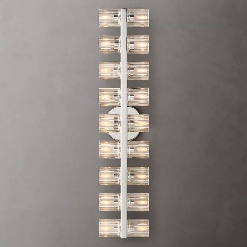 Avalon Glass 18 Lights Wall Sconce-HiLamps