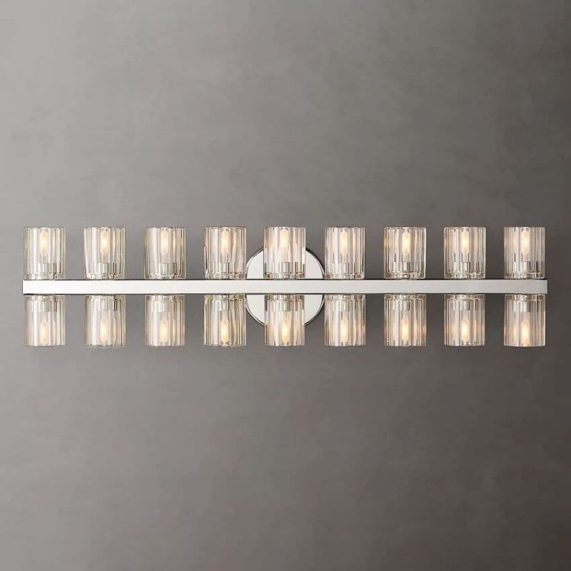 Avalon Glass 18 Lights Wall Sconce-HiLamps