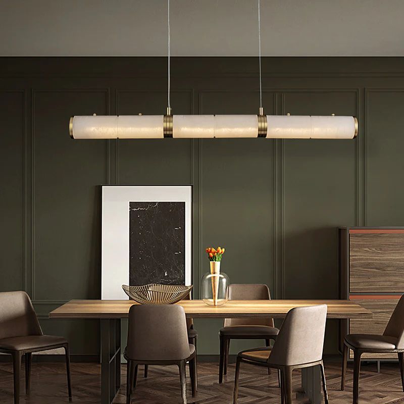 Alabaster Cylindrical Chandelier-HiLamps