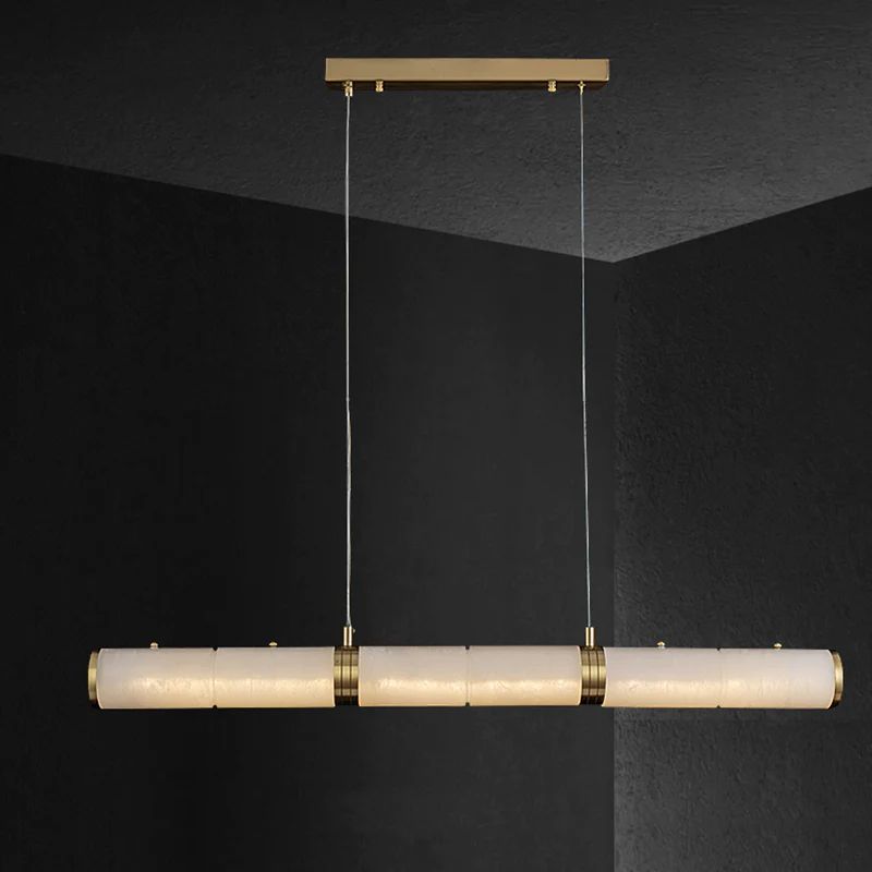 Alabaster Cylindrical Chandelier-HiLamps