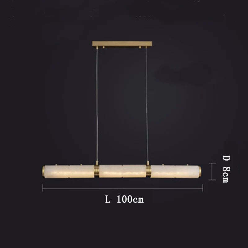 Alabaster Cylindrical Chandelier-HiLamps