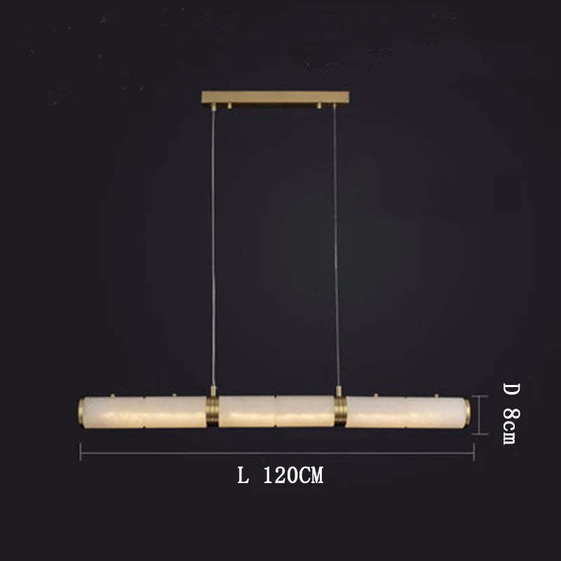 Alabaster Cylindrical Chandelier-HiLamps