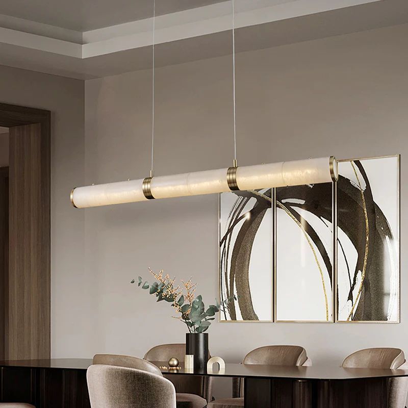 Alabaster Cylindrical Chandelier-HiLamps