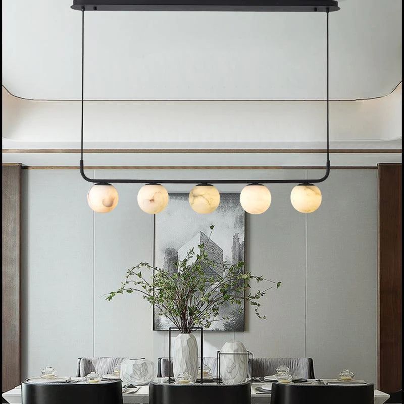 Alabaster Global Linear Pendant-HiLamps