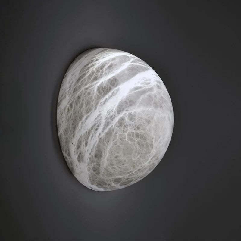 Alabaster Hemisphere Wall Sconce-HiLamps