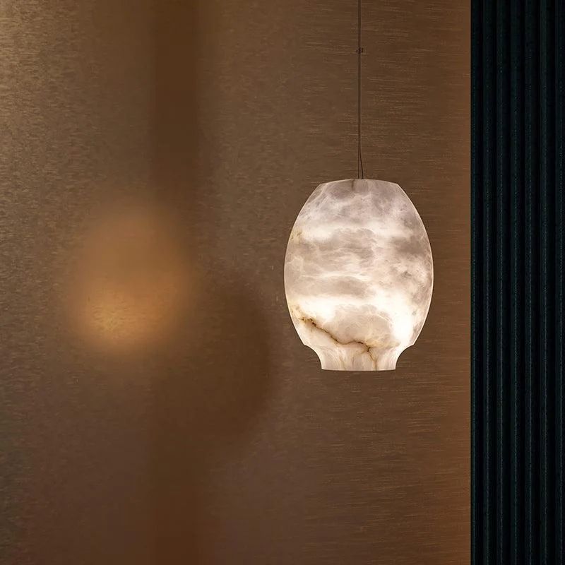 Alabaster Lantern Pendant-HiLamps