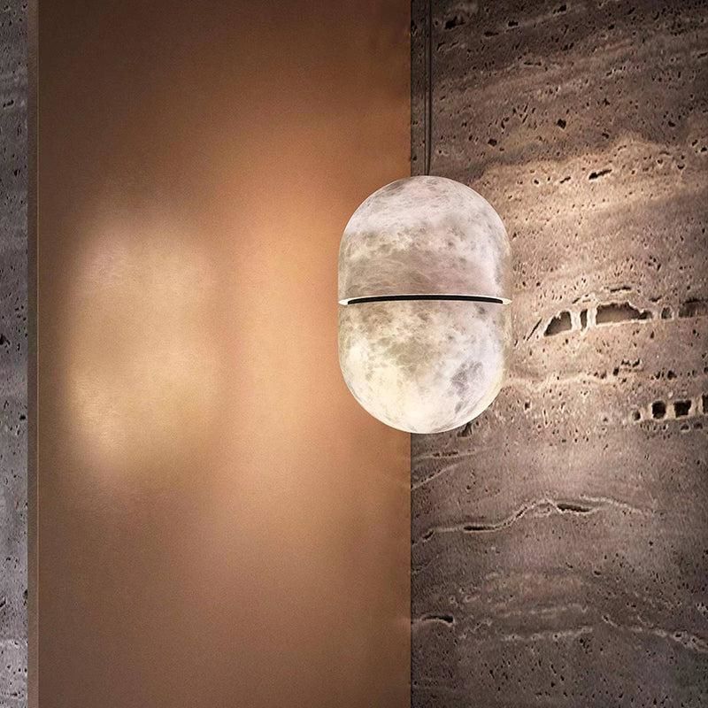 Alabaster Oval Pendant-HiLamps