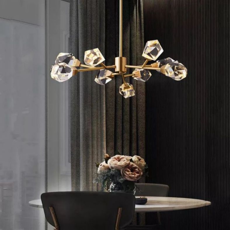 Avondale Faceted Oval Chandelier-HiLamps