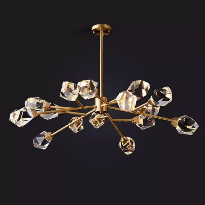 Avondale Faceted Oval Chandelier-HiLamps