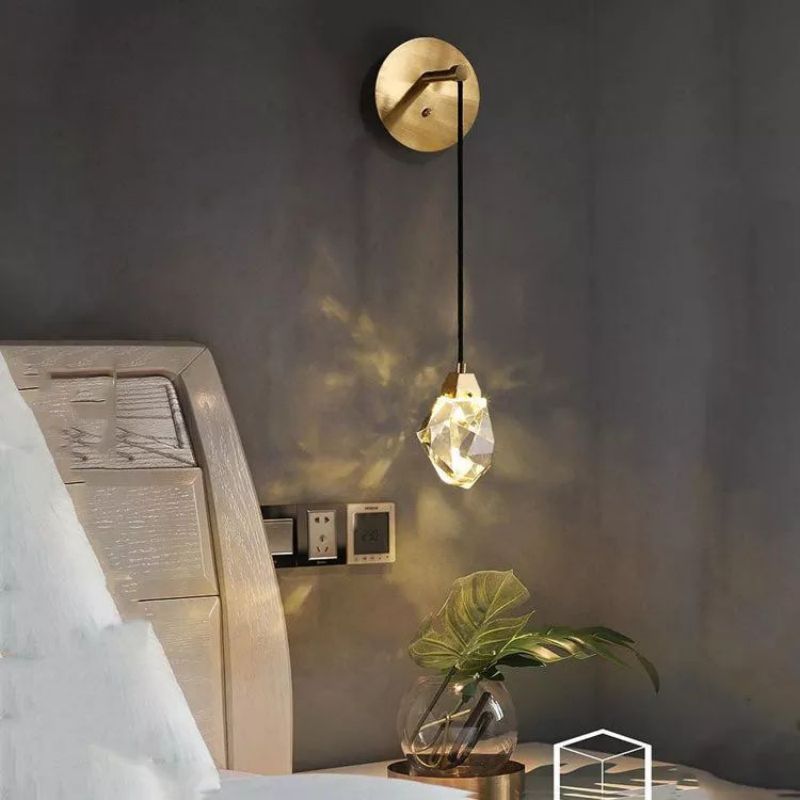 Avondale Faceted Crystal Prisms Wall Sconce - Cord-HiLamps