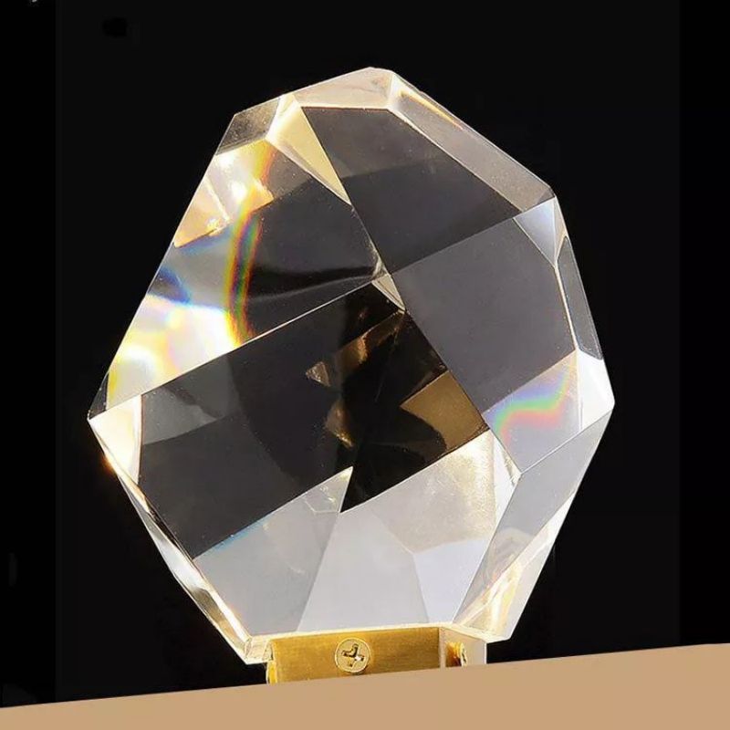 Avondale Faceted Crystal Prisms Short Wall Sconce-HiLamps