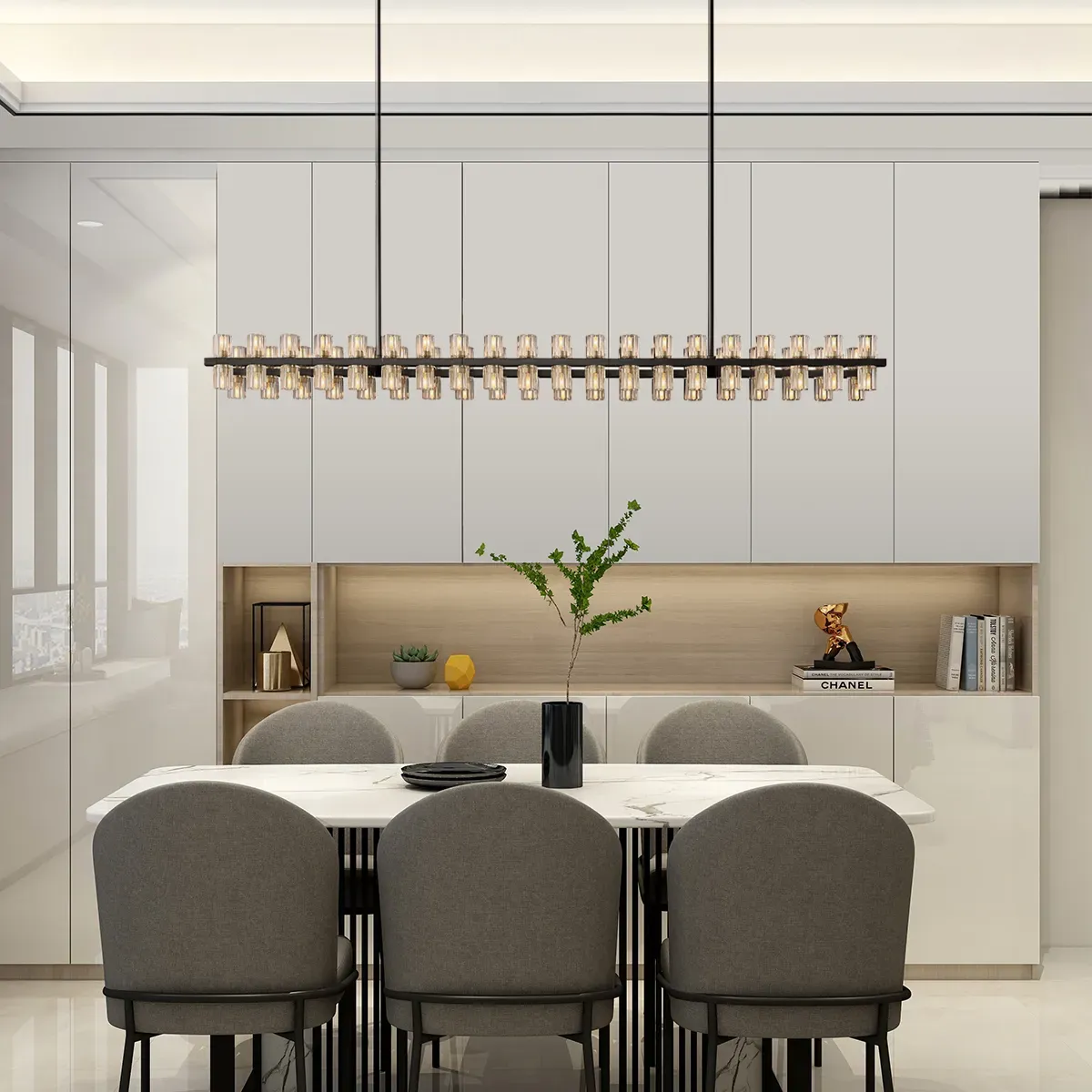 Arcachon LED Rectangular Chandelier