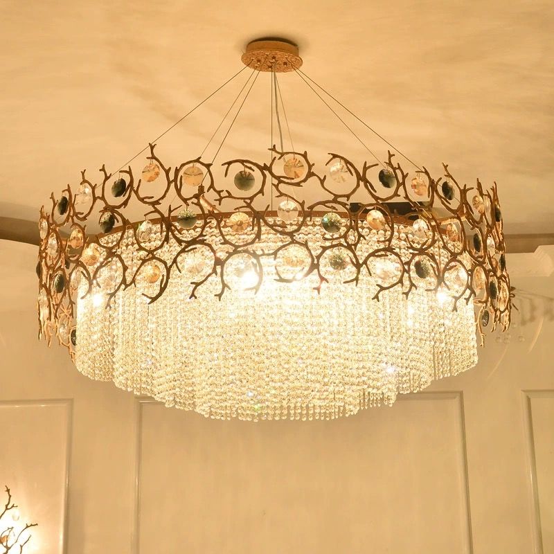Art Dining Crystal Branch Chandelier-HiLamps